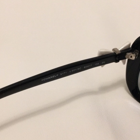 Chanel White Bow Sunglasses Authentic 5171 - Picture 3 of 8